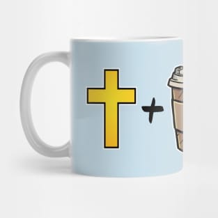 Christ plus Take Away Coffee equals happiness Mug